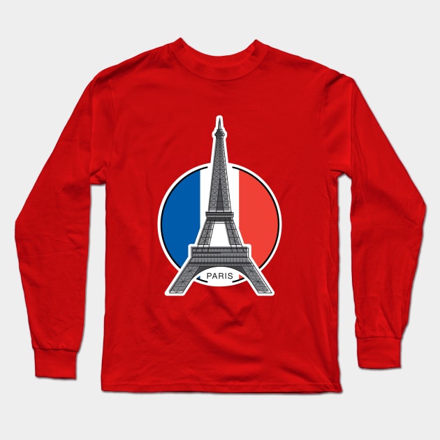 Around the world - Paris Long Sleeve T-Shirt by Lionti_design